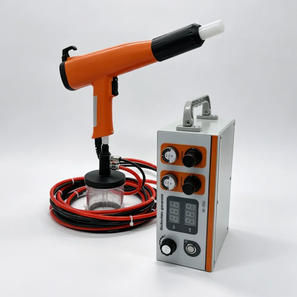 Digital Electrostatic Control Unit and Manual Spray Gun with Testing Hopper Cup Testing Powder Coating Machine