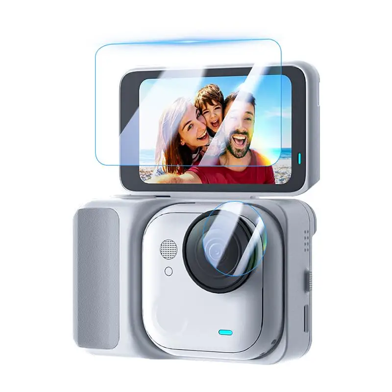PULUZ 2 in 1 Screen + Lens Tempered Glass Film For Insta360 GO Ultra Action Camera Accessories