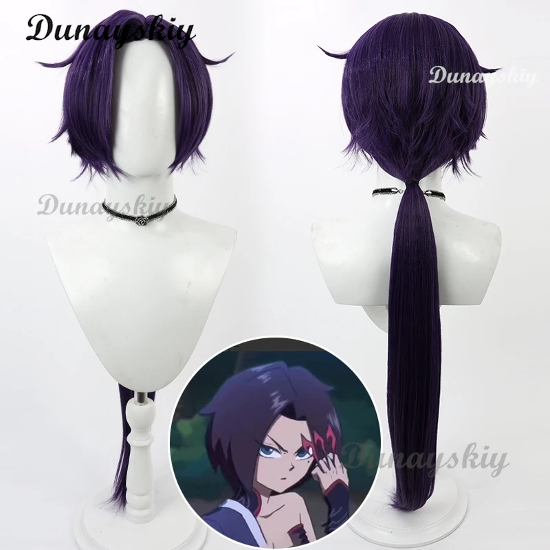 Plum Blossom Eleven Anime Scissor Seven Cosplay Wig Meihua Warrior Purple Long Straight Hair Women Clothes Customized