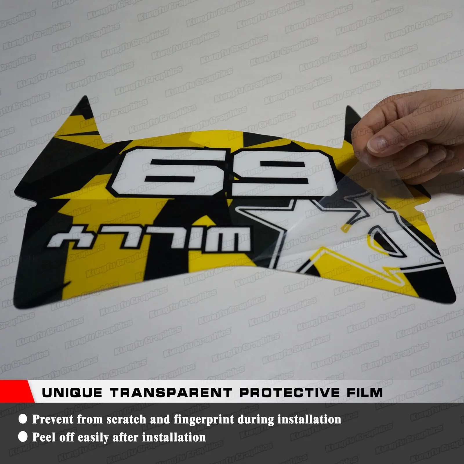 JY سباق الدراجات النارية الرسومات لاصق الشارات ل Husqvarna CR65 2012 2013 2014 2015 ، HQCR651215003-PR