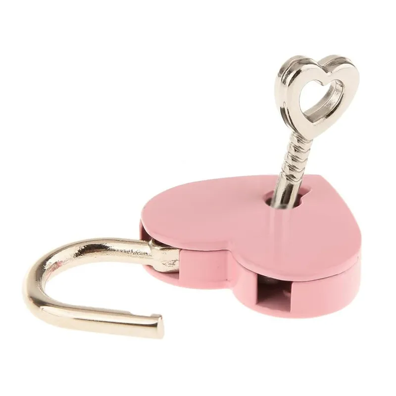 Маленький замок в форме сердца с милой любовью, дневник, шкатулка для драгоценностей, кошелек на молнии, противоугонный мини-замок, замок в форме сердца