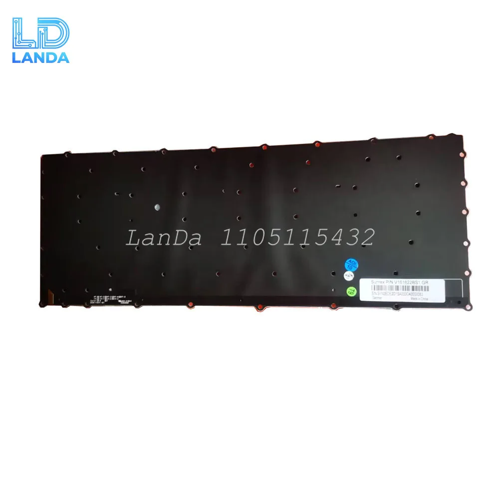 Laptop With Backlit Keyboard For V161622BS1 GR S1N-2EDE2D1-SA0 S1N2EDE2D1SA0 German GR Black Without Frame New