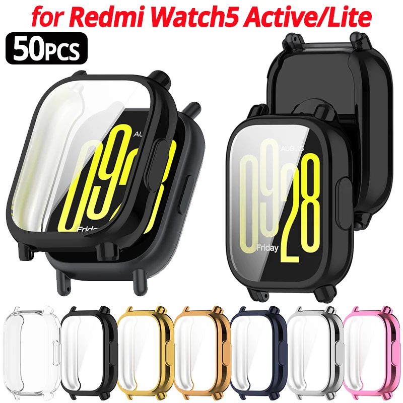 1 Pack Case for Redmi Watch 5 Active Lite Protector Case Cover TPU Screen Protective Films for Xiaomi Redmi Watch 5 Accesories