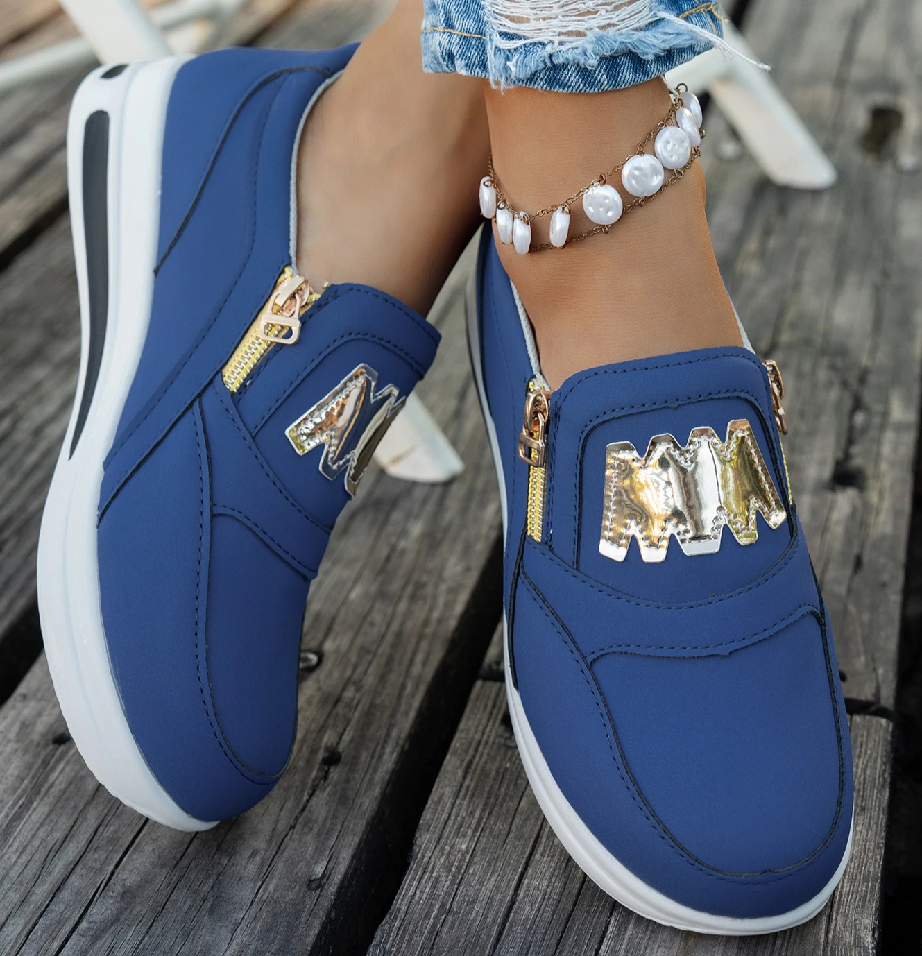 

New Women Platform Shoes Casual Slip on Shoes Fashion Loafers Ladies Sneakers Tennis Chaussure Femme Sneaker Plus Size 42