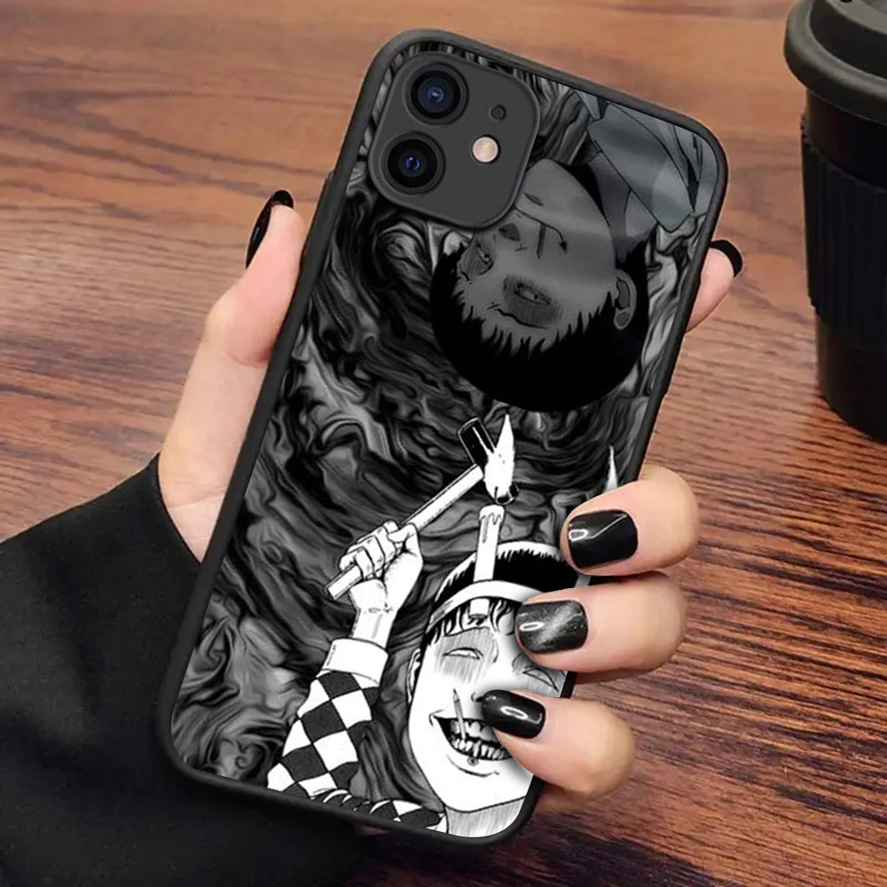 Junji Ito horror Hot comics Phone Case For iPhone 15 14 13 12 11 Pro Max X XR XSMax 7 8 Plus Matte Transparent Back Cover