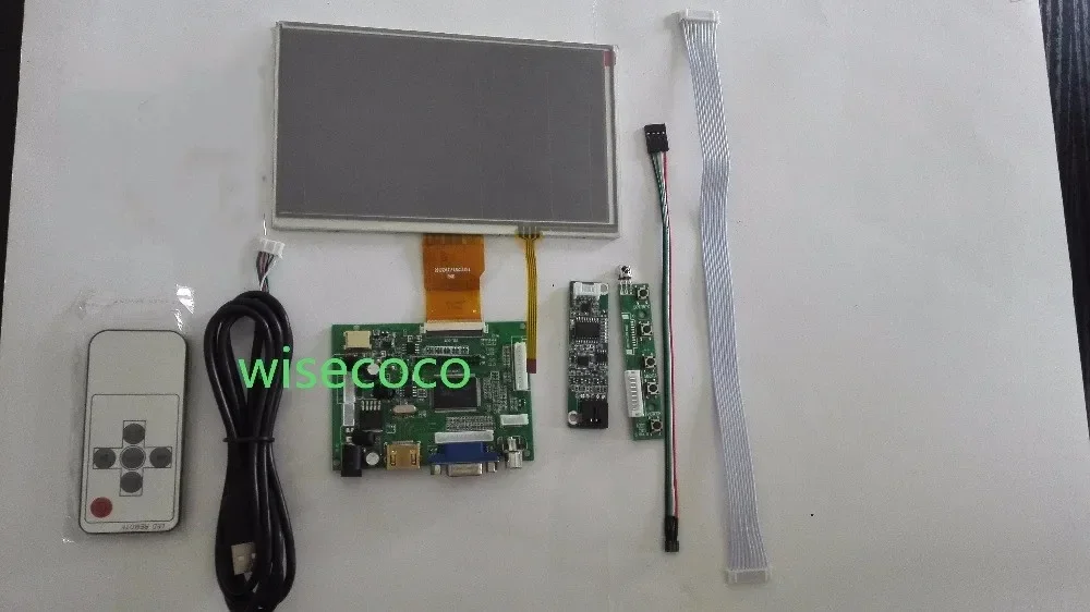 7 Inch 1024*600 LCD Panel Digital Screen Touch Display Drive Board(+VGA+2AV) For Raspberry PI