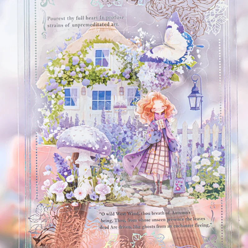 60sheets/bag Garden Playbook Series Girl Theme Stickers DIY Handbook Collage Postcards Greeting Cards Calendars Phone Cases