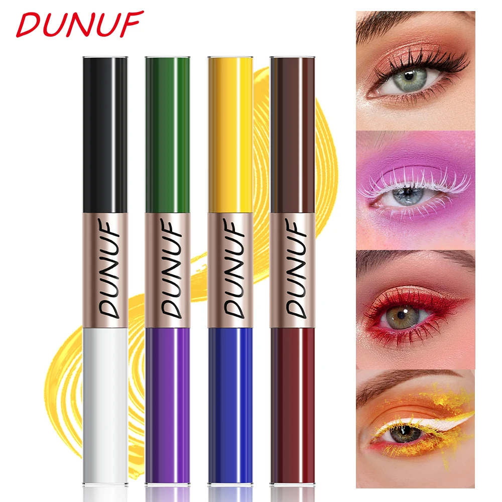 DUNUF 3D Mascara Verlenging Dubbele kop Gekleurde Mascara Lash Wimper Extension Wimpers Borstel Makeup Kleur Mascara