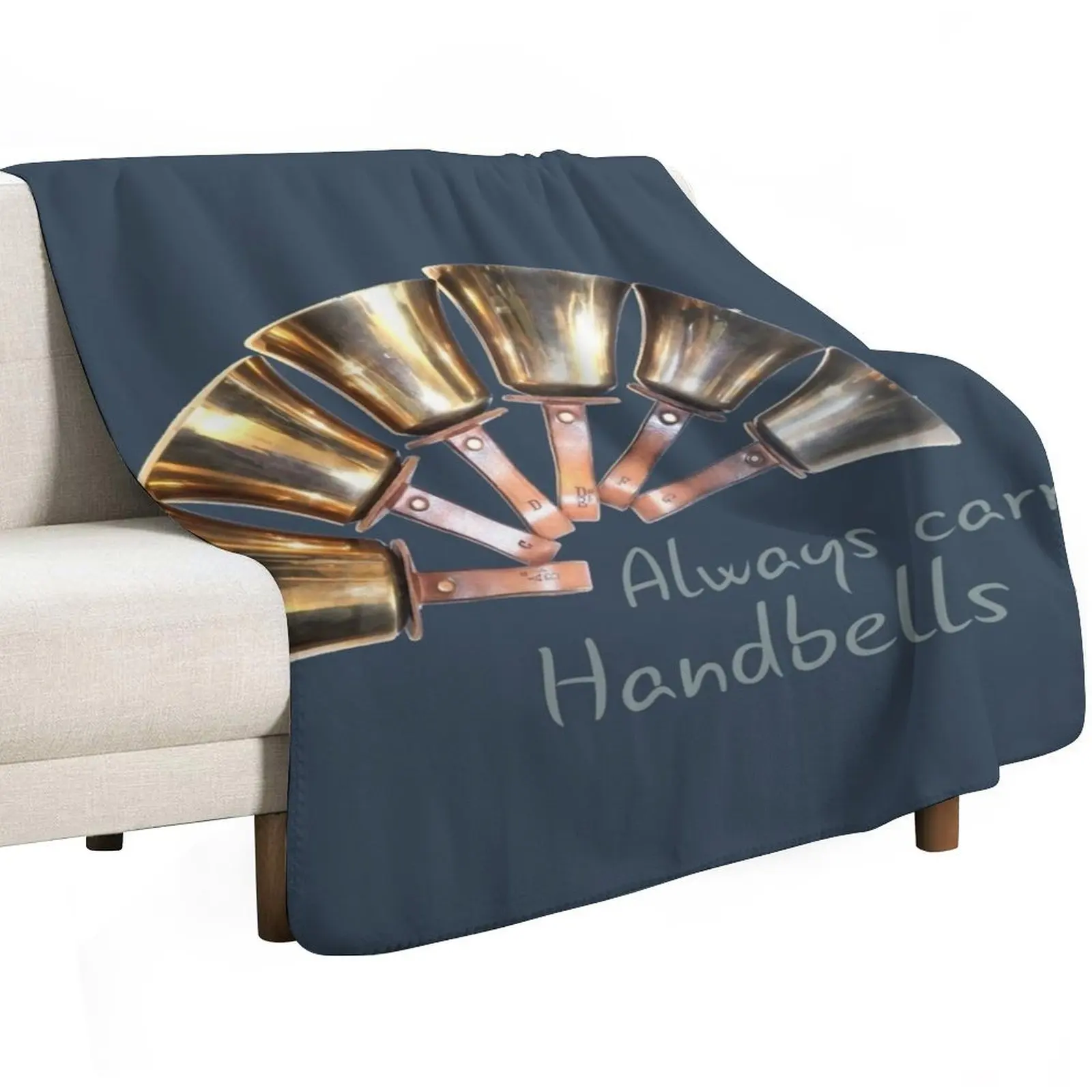 Bell Ringing - ALWAYS CARRY HANDBELLS Throw Blanket for babies Fashion Sofas Moving Beach Retros halloween Blankets