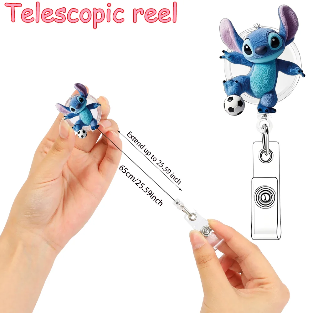 ديزني كلاسيك غرزة مستشفى ممرضة شارة التمرير قابلة للتطوير معرف شارة حامل بطاقة الأعمال المفاتيح سلسلة المفاتيح بالجملة