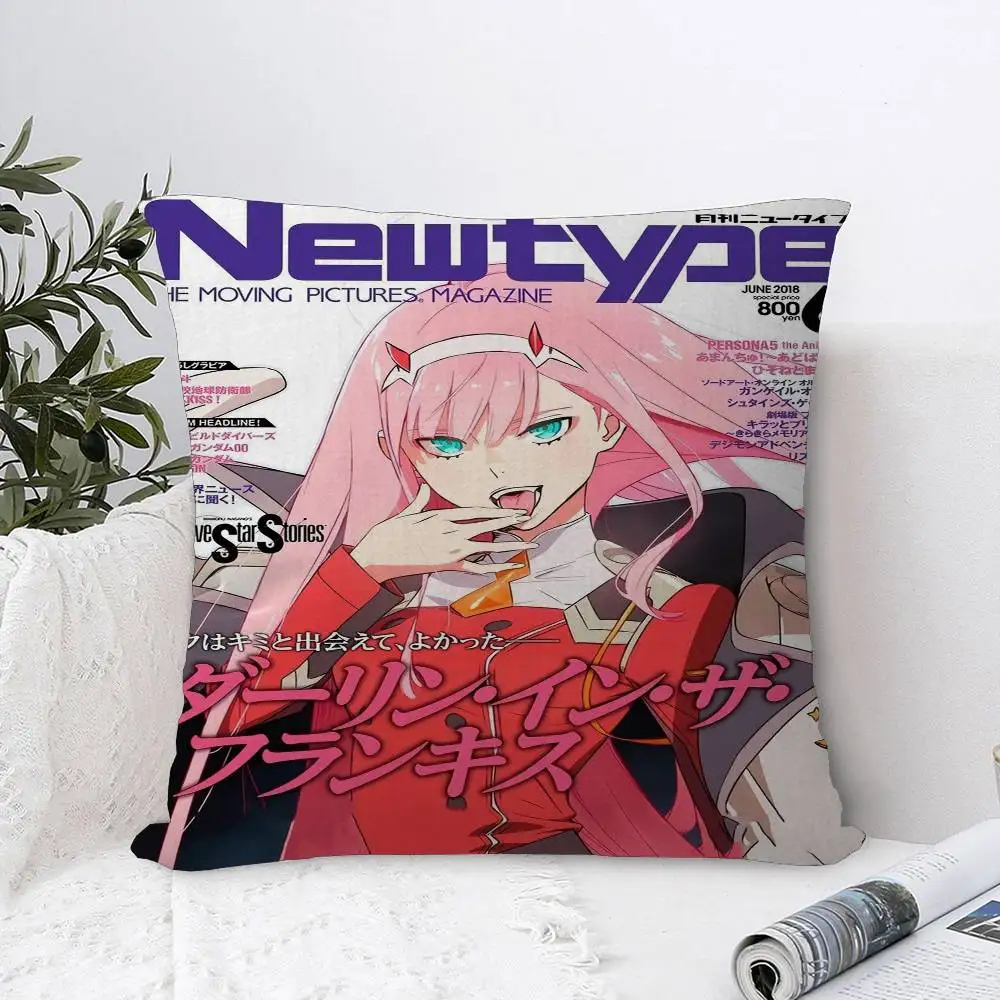 فرانكس صفر اثنين 002 أنيمي وسادة الهدايا أثاث المكاتب المنزلية غرفة نوم أريكة غطاء وسادة السيارة 45x45 سنتيمتر #4