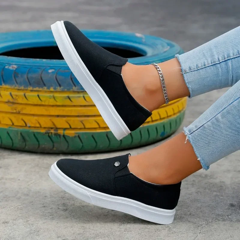 2024 Womens Loafers Casual Shoes for Women Street Comfortable Wear-resistant Women Vulcanized Shoes Walking Zapatillas De Mujer