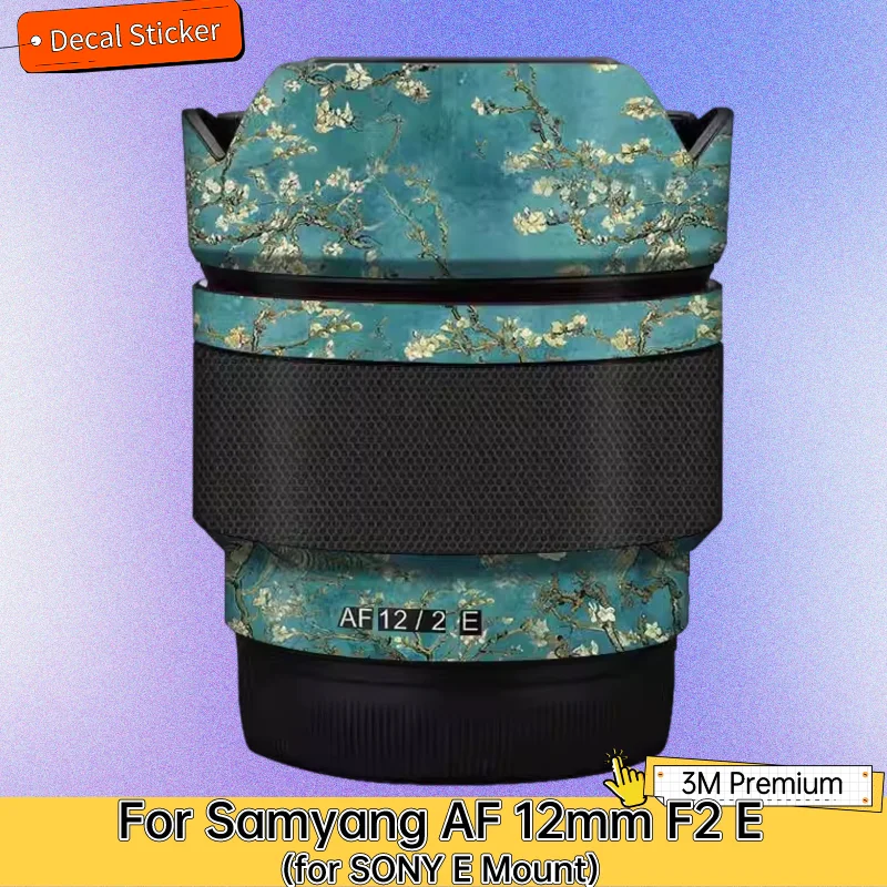 For Samyang AF 12mm F2 E for SONY E Mount Lens Sticker Protective Skin Decal Film Anti-Scratch Protector Coat AF12 F\2E
