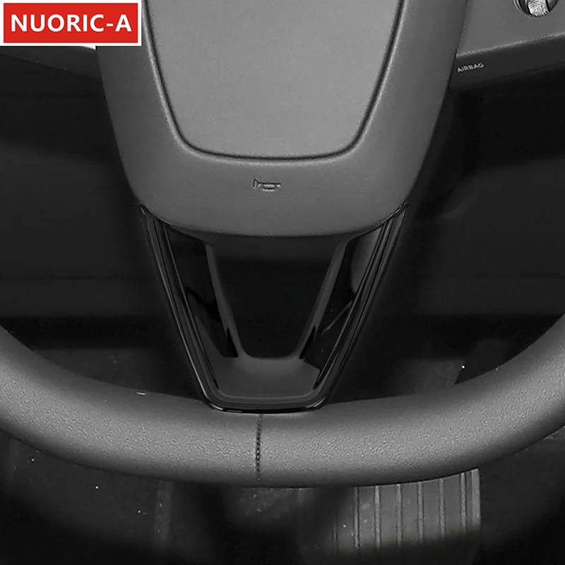

Steering Wheel Frame Decoration Cover Trim For Tesla Model 3 2023 2024 ABS Car Styling Interior Accessories