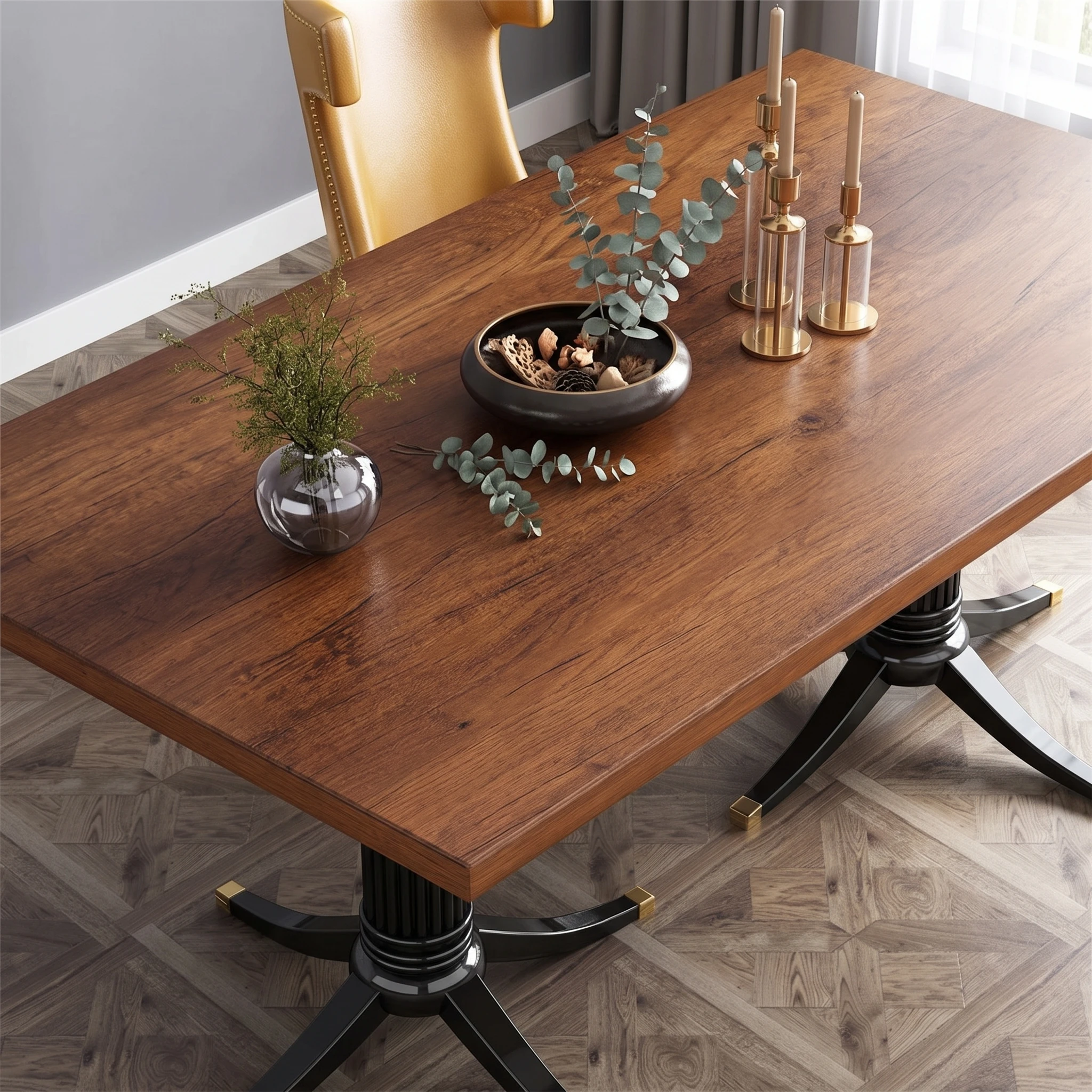 Brown Self-Adhesive Wood Grain Wallpaper PVC Contact Paper Removable Film for Easy Application on Furniture & Kitchen Cabinets