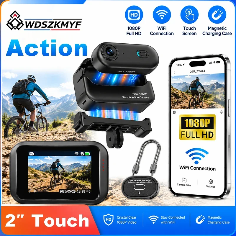 New Sprots 1080P HD Outdoor Mini Camera Helmet Motorcycle Bike Sport Filming Bicycle Action Body Cam Video WIFI POV Vlog Camera