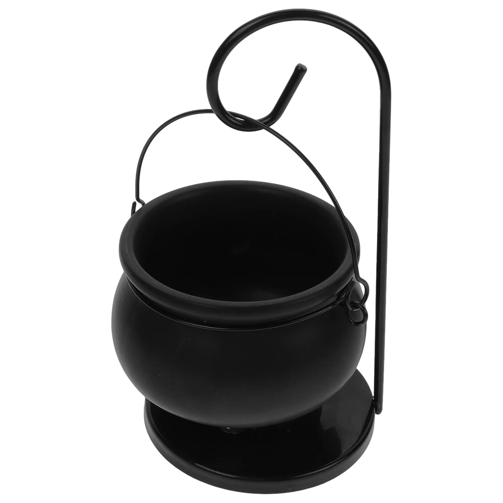 1Set Festive Cauldron Oil Burner Elegant Simple Design Iron Ceramic Wax Melt Warmer Essential Oil Diffuser Housewarming Wedding