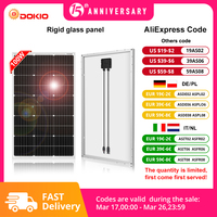 DOKIO 18V 100W Rigid Solar Panel China 18V Monocrystalline Silicon Waterproof Solar Panel Charging 12V #DSP-100M Camping/Home/RV