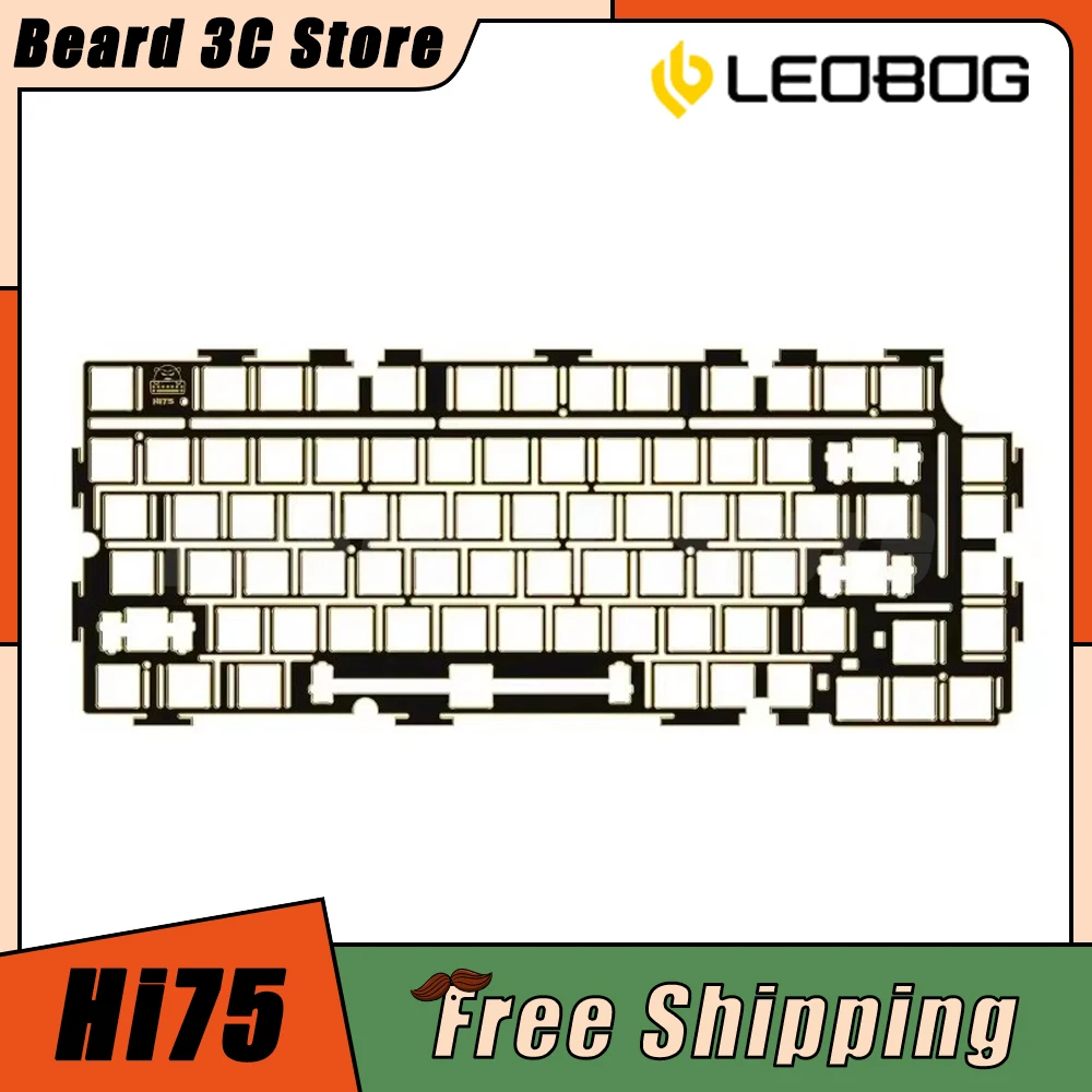 

Leobog Hi75 Slotted Positioning Plate FR4 Positioning Plate Customized Black Core Immersion Gold Mechanical Keyboard Accessory