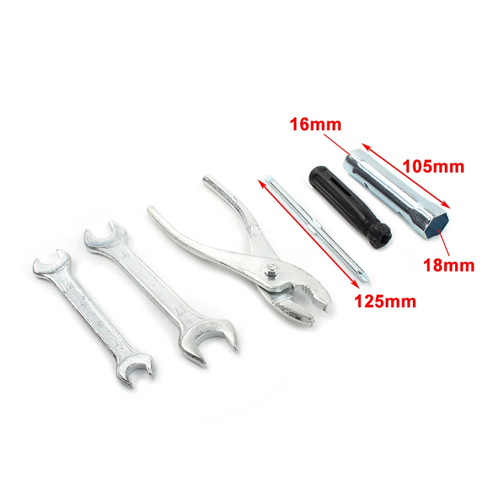 Motorcycle Spark Plug Spanner Wrench Plier Socket Tool Kit W/ Storage Pocket Aluminum Reparing Kits For Honda