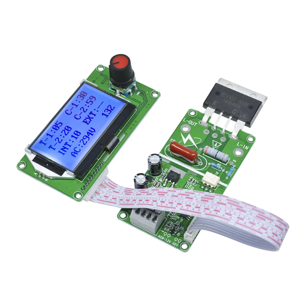 100A 40A Spot Welding Machine Control Board Digital LCD Display Spot Welder Double Dual Pulse Encoder Time Control Module