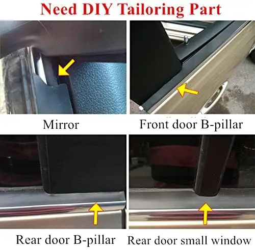 

157'' x 0.6'' Rubber Car Side Door Window Glass Seal Rain Visor Strip Universal