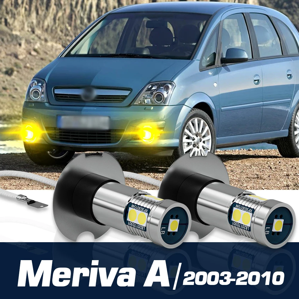 2pcs LED Fog Light Lamp Blub Accessories Canbus For Opel Meriva A 2003-2010 2004 2005 2006 2007 2008 2009