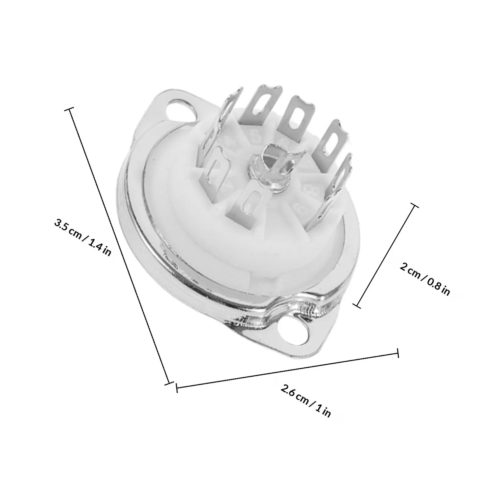 4Pcs Ceramic 9Pin Tube Socket Plated for Enhanced Conductivity Clear Audio Quality Amplifier Parts Repairing Supplies Easy