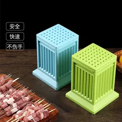 BBQ Meat Skewer Maker Wear  String Lamb s Machine 49 Holes  Tools Tofu   Grill Barbecue Accessories