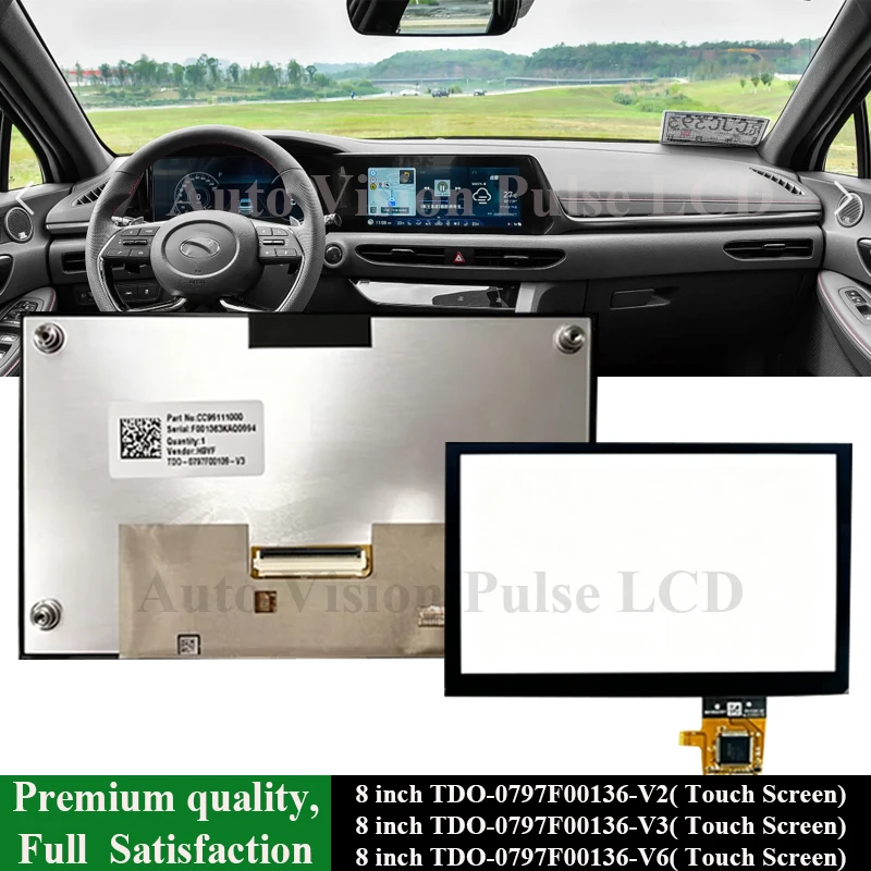 TDO-0797F00136-V3 V2 V6 ADB11G6EP 96160G6520ASB LCD Touch Screen Display For K-I-A PI-CANTO 20-23 Auto Car Radio GPS Navigation