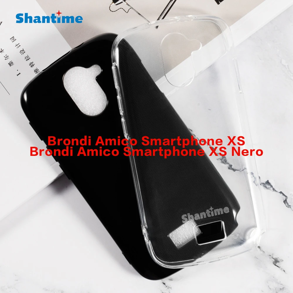 For Brondi Amico Smartphone XS Gel Pudding Silicone Phone Protective Back Shell For Amico Smartphone XS Nero Soft TPU Case