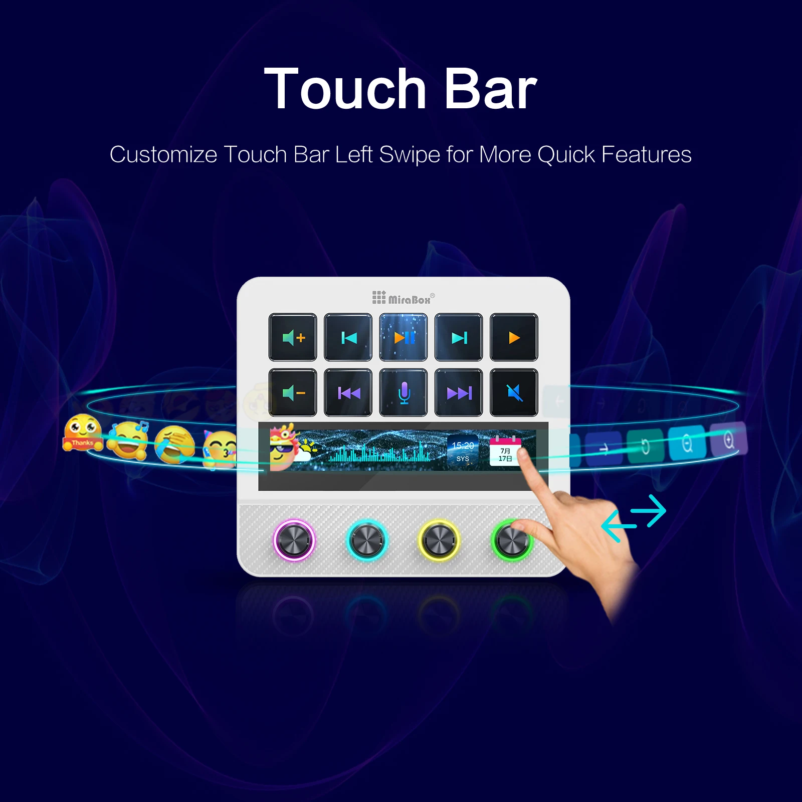 Mirabox N4 N3 Streamdeck 10-Ke - Gaming Console Display ulasan dan harga
