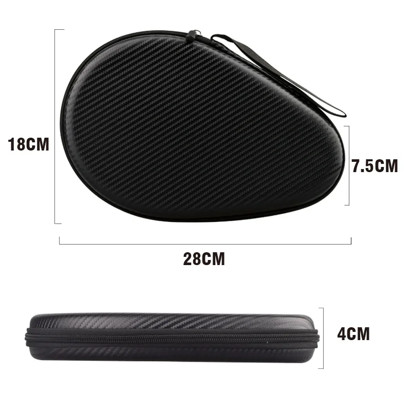 Hard Shell Table Tennis Racket Bag Gourd Shape Racket Cover Shockproof Wear Resistant Storage Bag