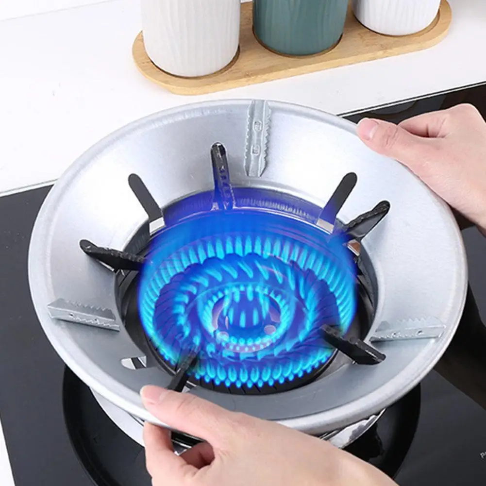 Gas Stove Windproof Shield Windproof Ring Stainless Steel Gas Picnic Cookers Outdoor Wind Deflectors Stove Windshield