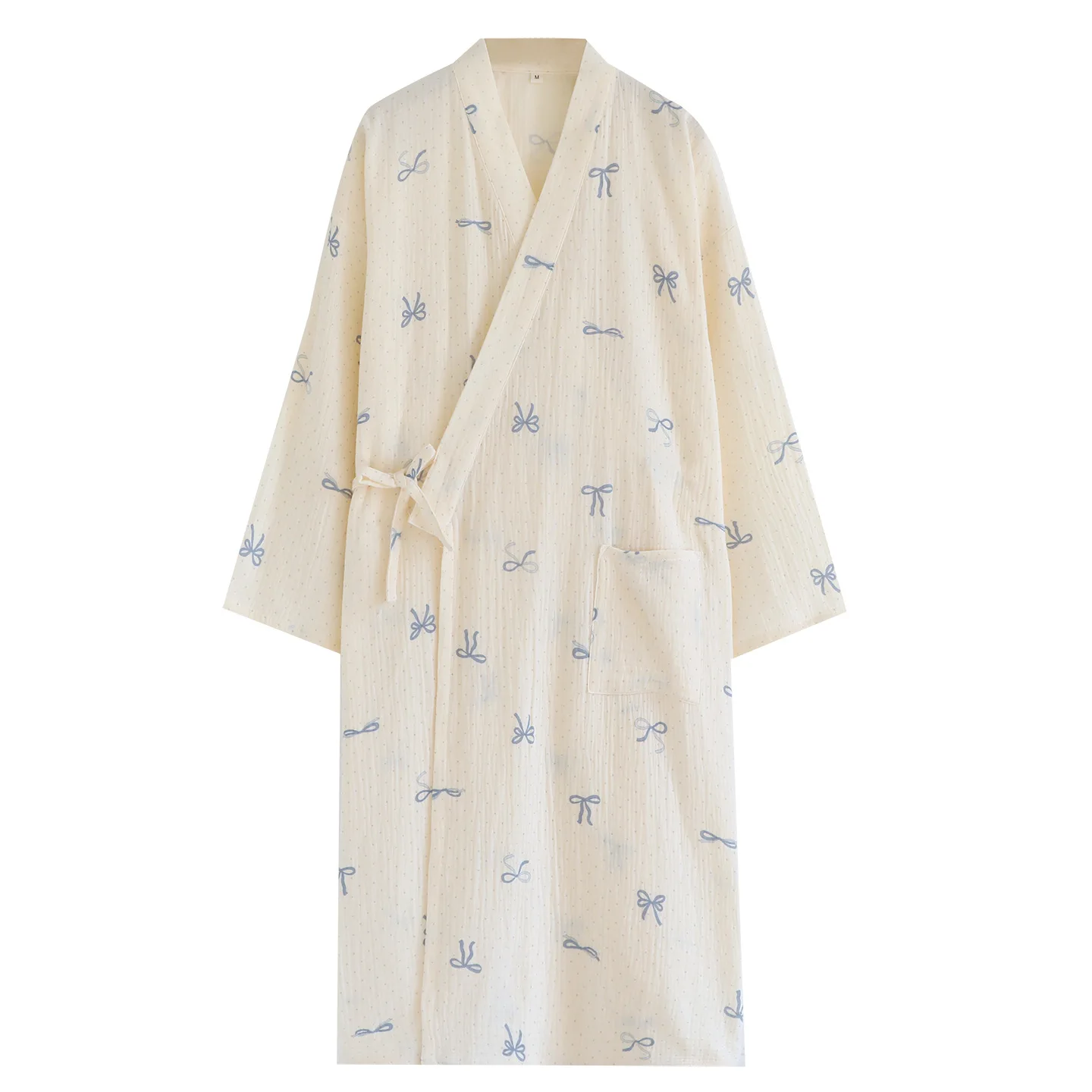 Women's Summer Half Sleeve Cotton Thin Large Size Bath Kimono Robes Medium Length Pajama Women Bathrobes