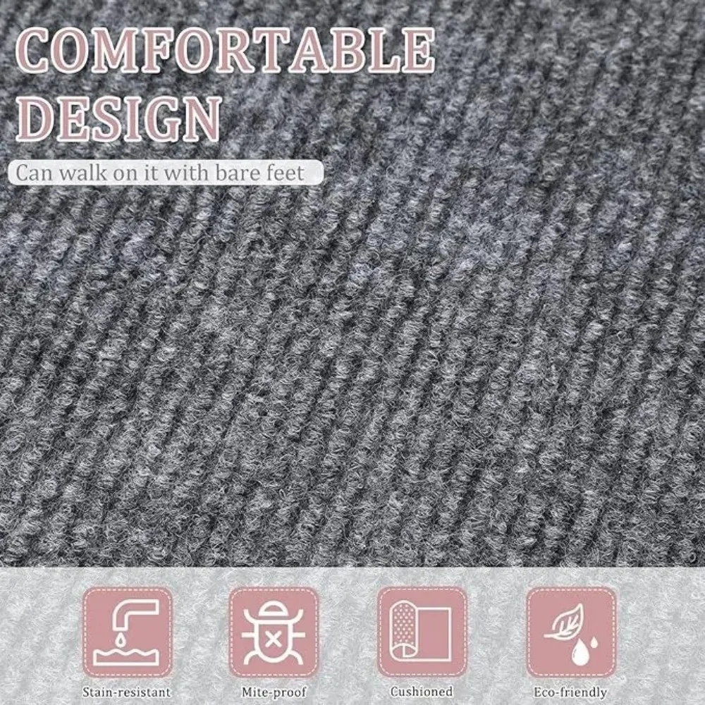 40x40cm Carpet Floor Tiles Sticker Anti Slip Soft Rug Carpet Tiles Peel and Stick Square Flooring Mat