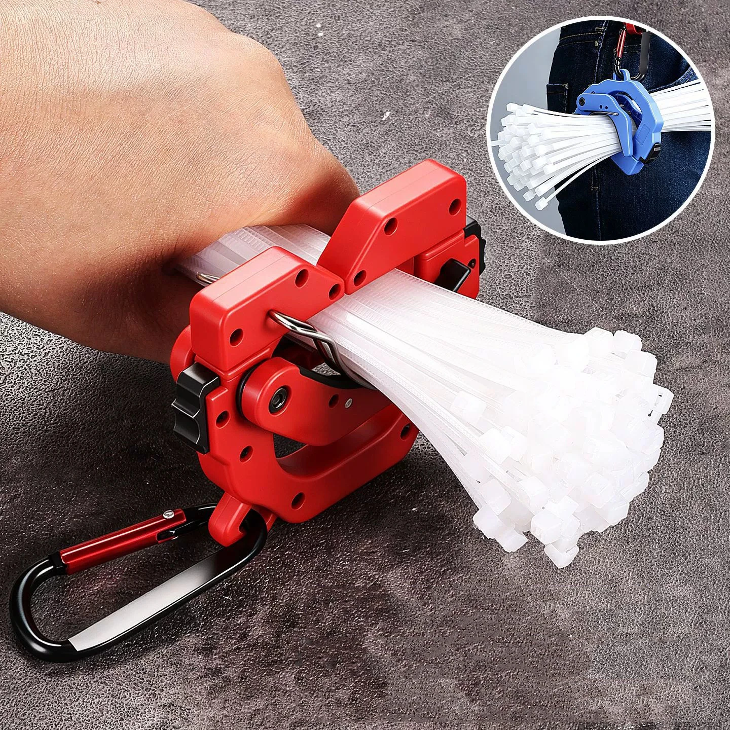 Portable Cable Tie Storage Clip Strong Wire Organizer - Quick Fixation Wire Management Clip for Home Office Use