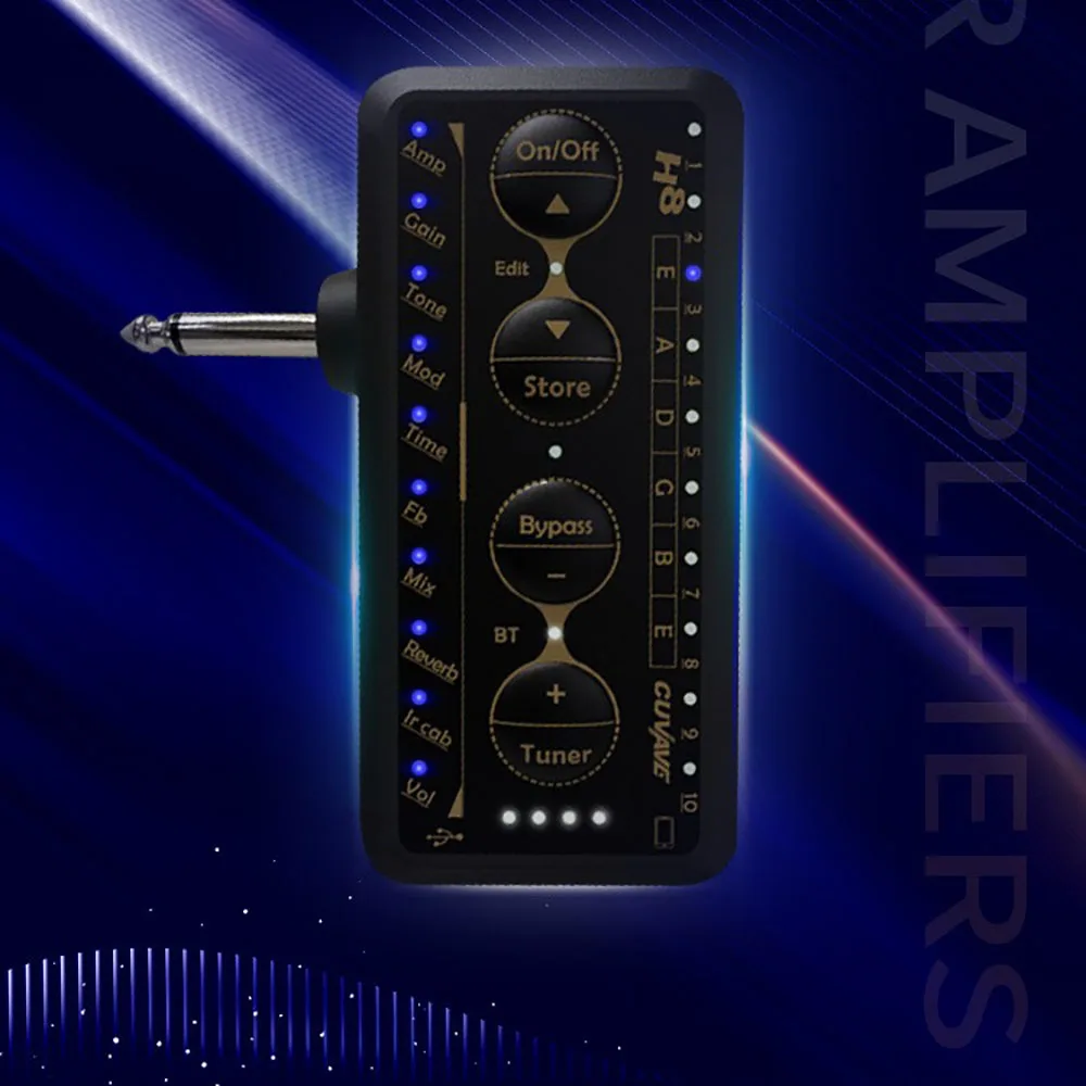 

M-VAVE H8 Electric Guitar Plug Amp Wireless Professional Portable Headphone Speakers Integrated Electric Guitar Effector Pedal