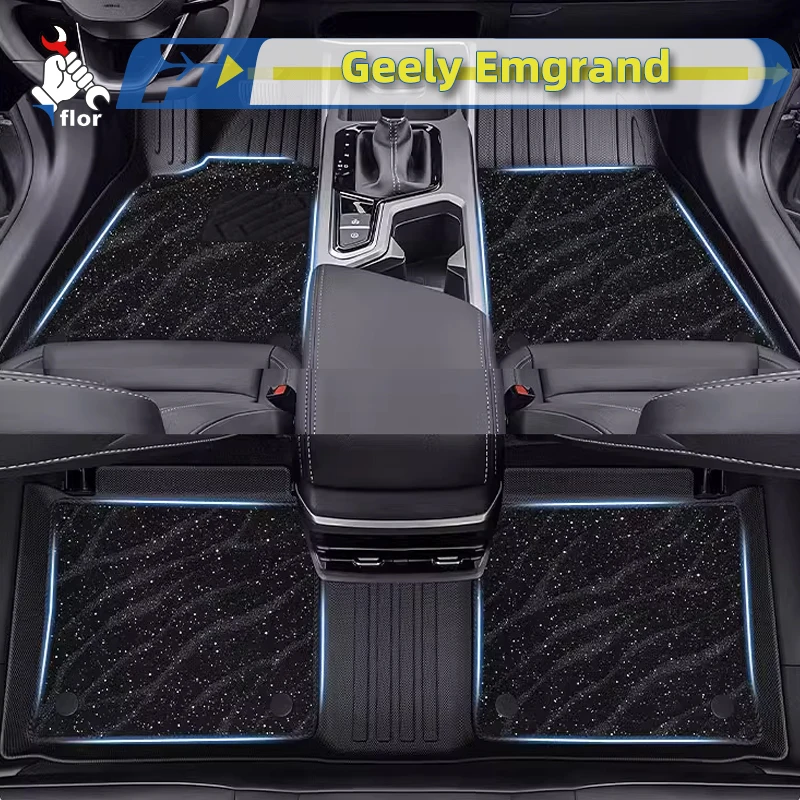 

Автомобильный напольный коврик с левым рулем Geely Emgrand 2024-2025, индивидуальный коврик для ног с полным объемным звуком, внутренняя защитная подкладка