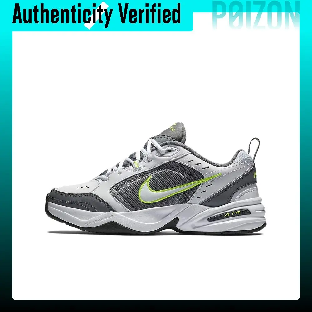 Nike Air Monarch 4 Cool Grey Mesh, Leather Height Increasing Low top Chunky Sneakers Unisex Cool Gray 415445-100
