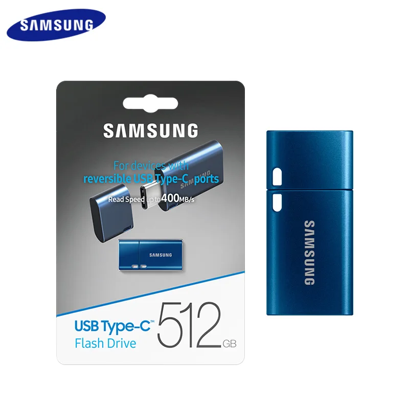 محرك فلاش USB من سامسونج Type-C 64 جيجابايت 128 جيجابايت 256 جيجابايت 512 جيجابايت سرعة تصل إلى 400 ميجابايت/ثانية ذاكرة قرص U صغيرة USB Type-C Stick Pendrive