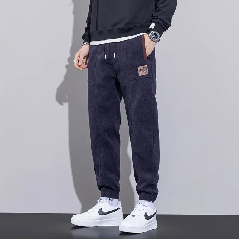 2024 New Autumn Men's Casual Pants Fashion Loose Leggings Mens Long Pants Men's Elastic Straight Sleeve Male Clothing