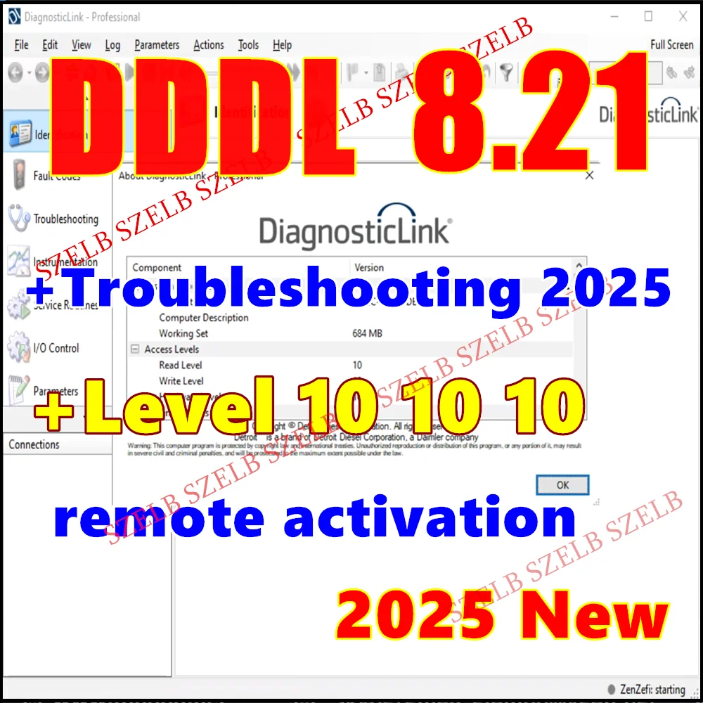 

Дизельная диагностическая ссылка Detroit 2024 [DDDL 8,21 SP1] Профессиональный уровень 10 10 10 + устранение проблем 2025.03 Онлайн-удаленная активация