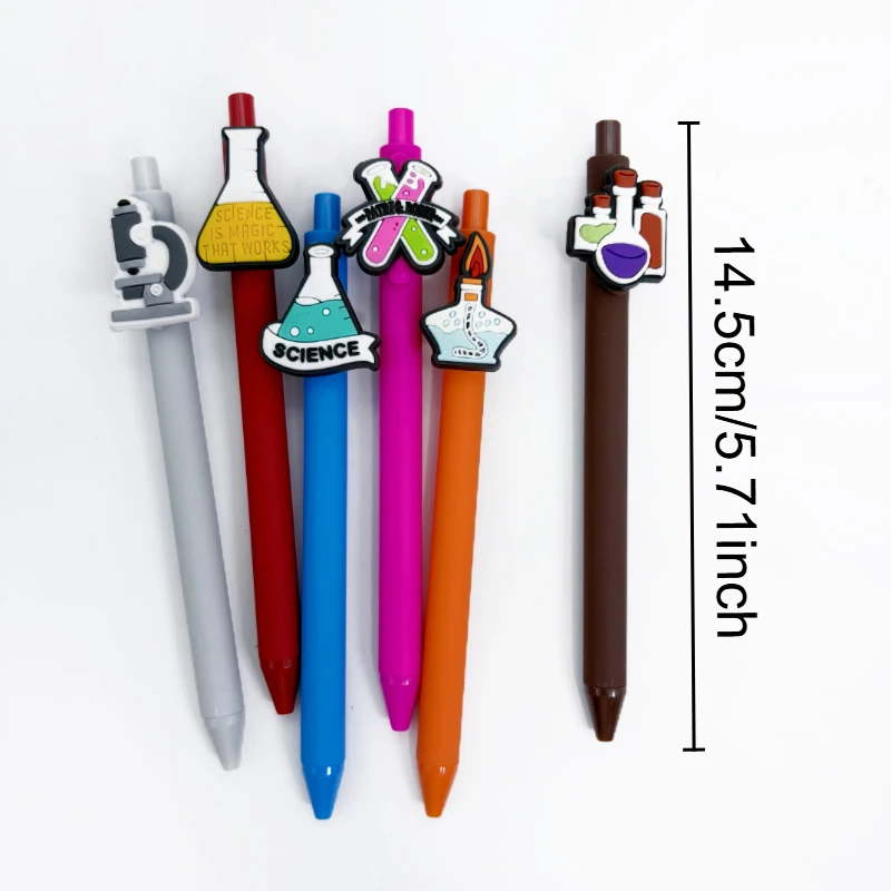 10/20PCS Chemistry Lab Theme Reagent Bottle Ballpoint Pen, Press-Neutral Pen, Suitable for Student Office Use.