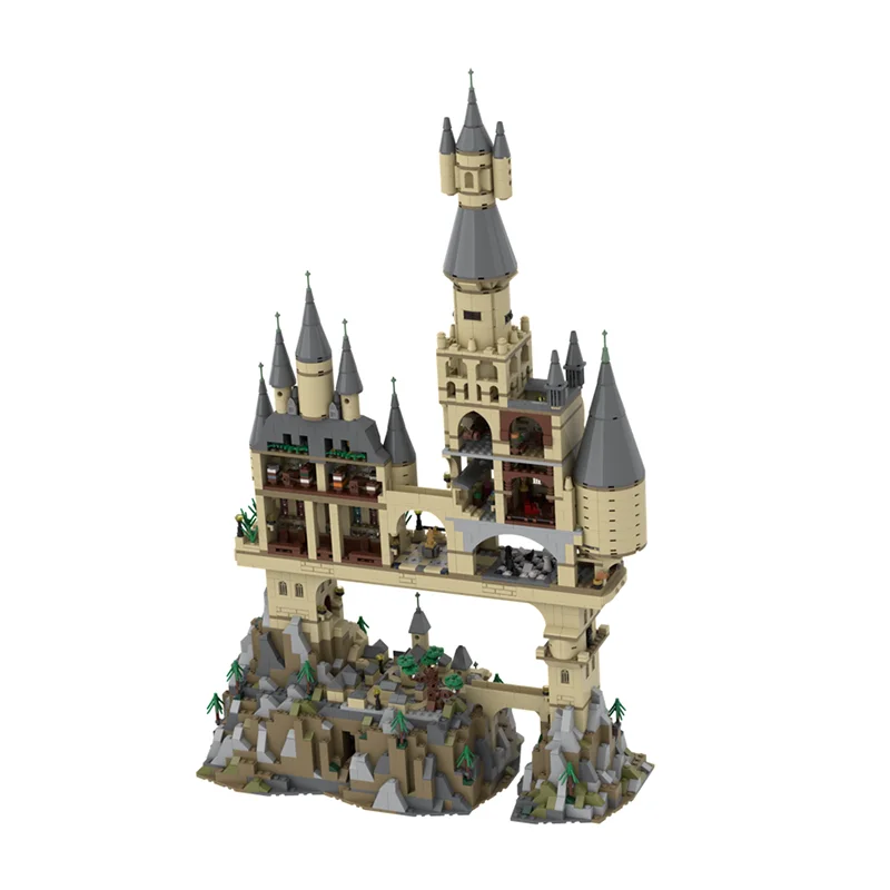 Castello modulare di mattoni da costruzione Moc - Modello alternativo di 71043 Blocchi tecnologici modello Regali di costruzione di giocattoli fai da te di Natale