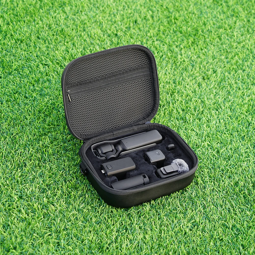 Hard Carrying Case Anti Scratch Portable Storage Bag PU with Mesh Pocket Protective Hard Case Carrying Box for DJI OSMO Pocket 3