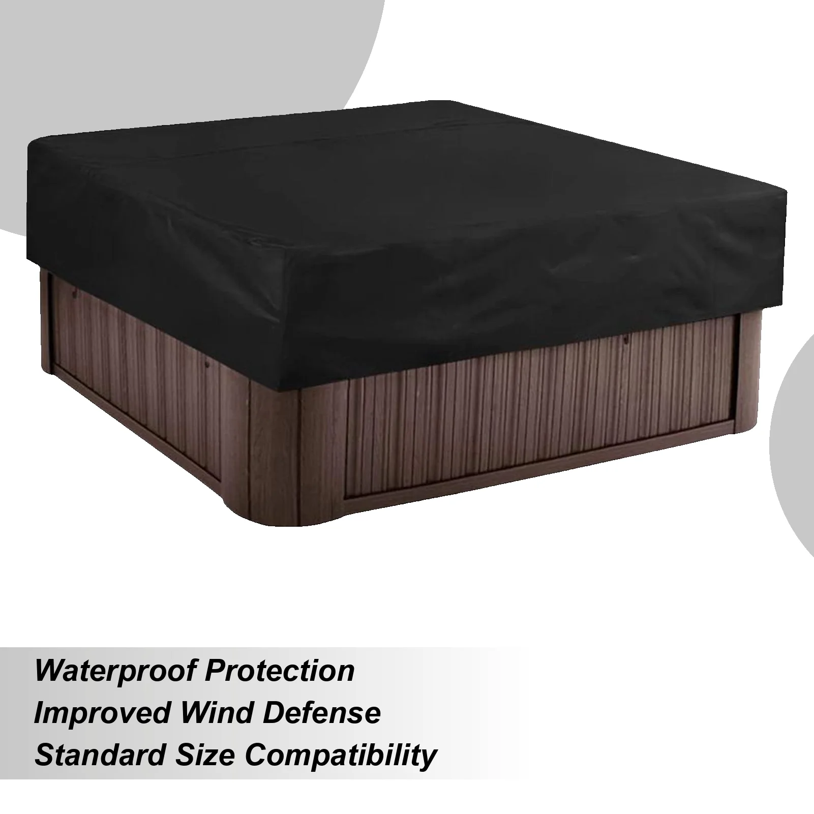 

Чехлы для гидромассажной ванны, сменные водонепроницаемые уплотнительные квадратные чехлы для спа-салона с защитой от ультрафиолета для наружного сада, заднего двора, палубы у бассейна