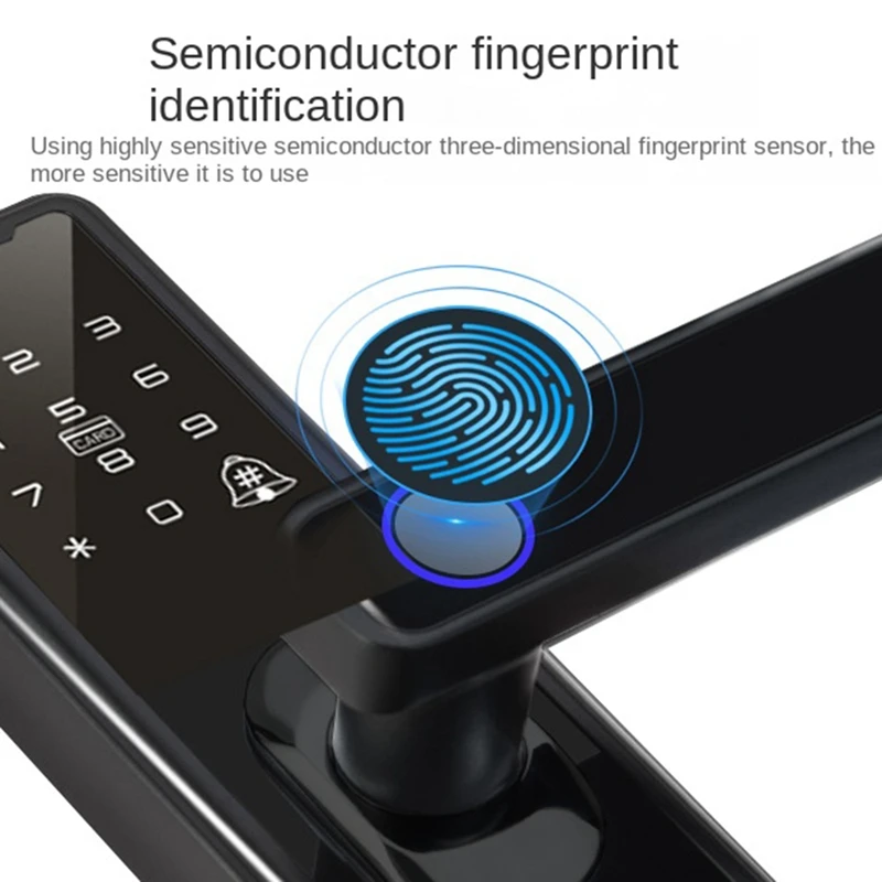 Tuya Bluetooth APP Biometric Fingerprint Security Intelligent Smart Wifi Password Electronic Door Lock