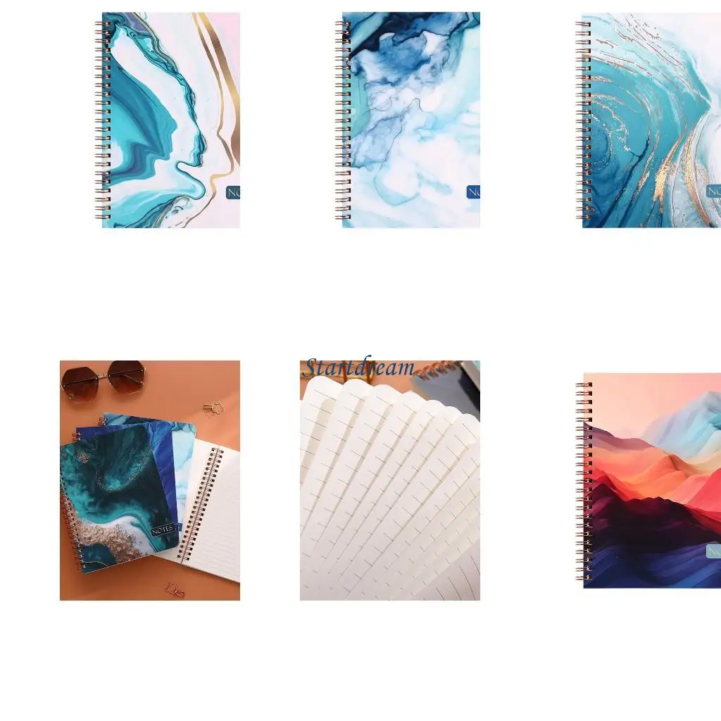 College Ruled Notebook 160 Pages 70gsm Wide Lined Coil Binding Note Book Journal K92C