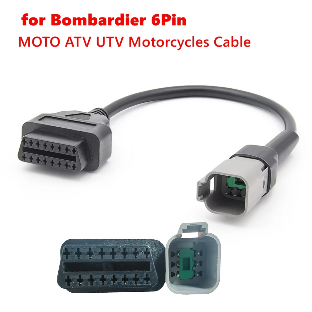 

OBD2 6Pin TO 16PIN Female Diagnostic Adapter Cable for Bombardier for BRP 6PIN MOTO ATV UTV Motorcycles Connector Line